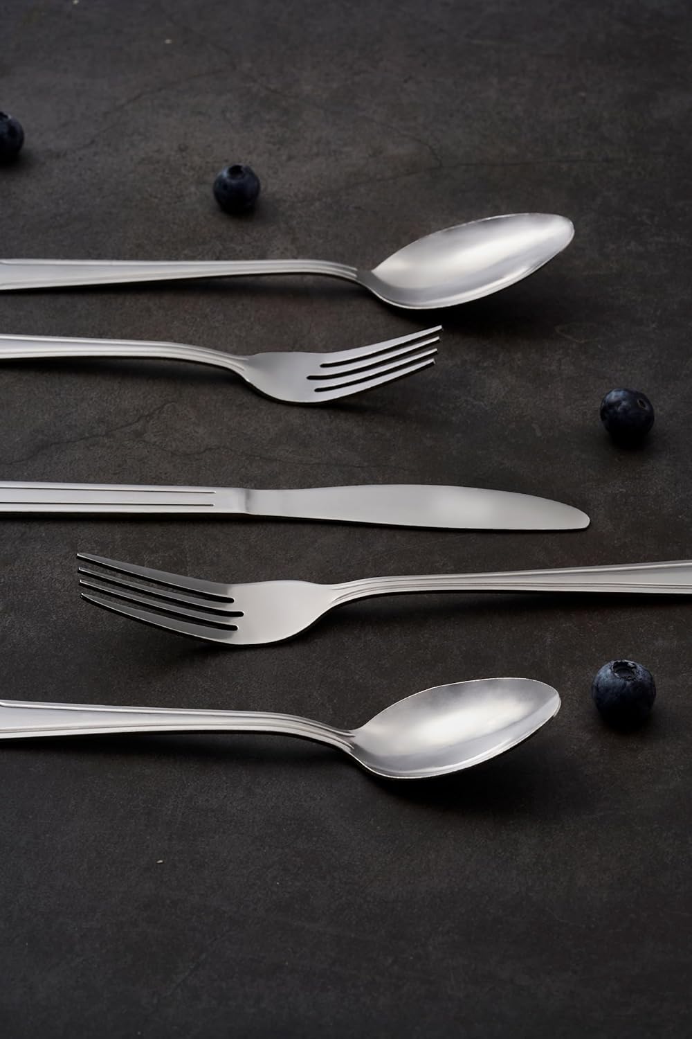 Bon Camisole 20-Piece Stainless Steel Flatware Silverware Cutlery Set, Include Knife/Fork/Spoon, Dishwasher Safe, Service for 4 - Image 5