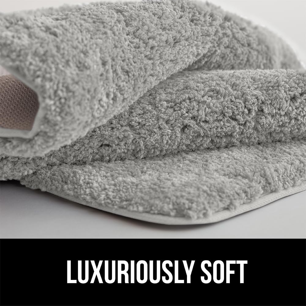 Gorilla Grip Premium Luxury Bath Rug, Absorbent, Soft, Thick Shag, Plush Bathroom Mat Rugs, Machine Washable, Microfiber Quick Dry, Mats for Shower, Bathtub and Floor Accessories, 24x17, Light Gray - Image 7